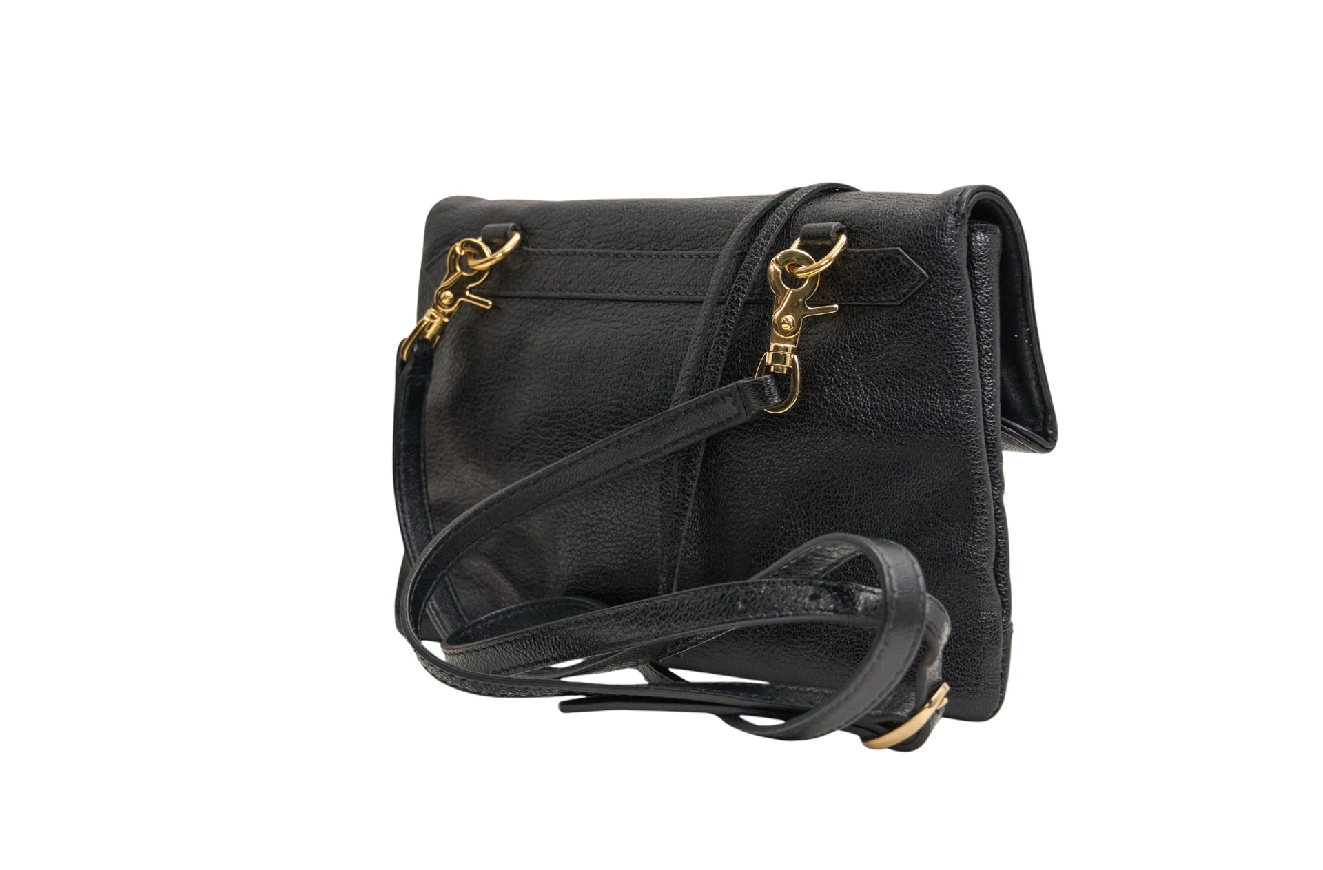 Balenciaga Black Leather Envelope Bag