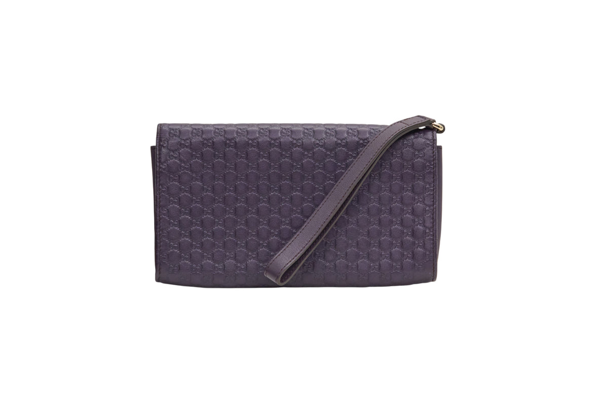 Gucci Purple Microguccissima Purple Wallet with Insert
