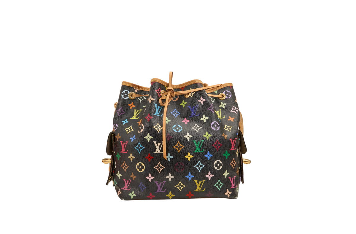 Louis Vuitton Petit Noe Monogram Multicolore Noir