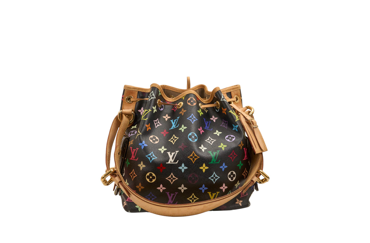 Louis Vuitton Petit Noe Monogram Multicolore Noir