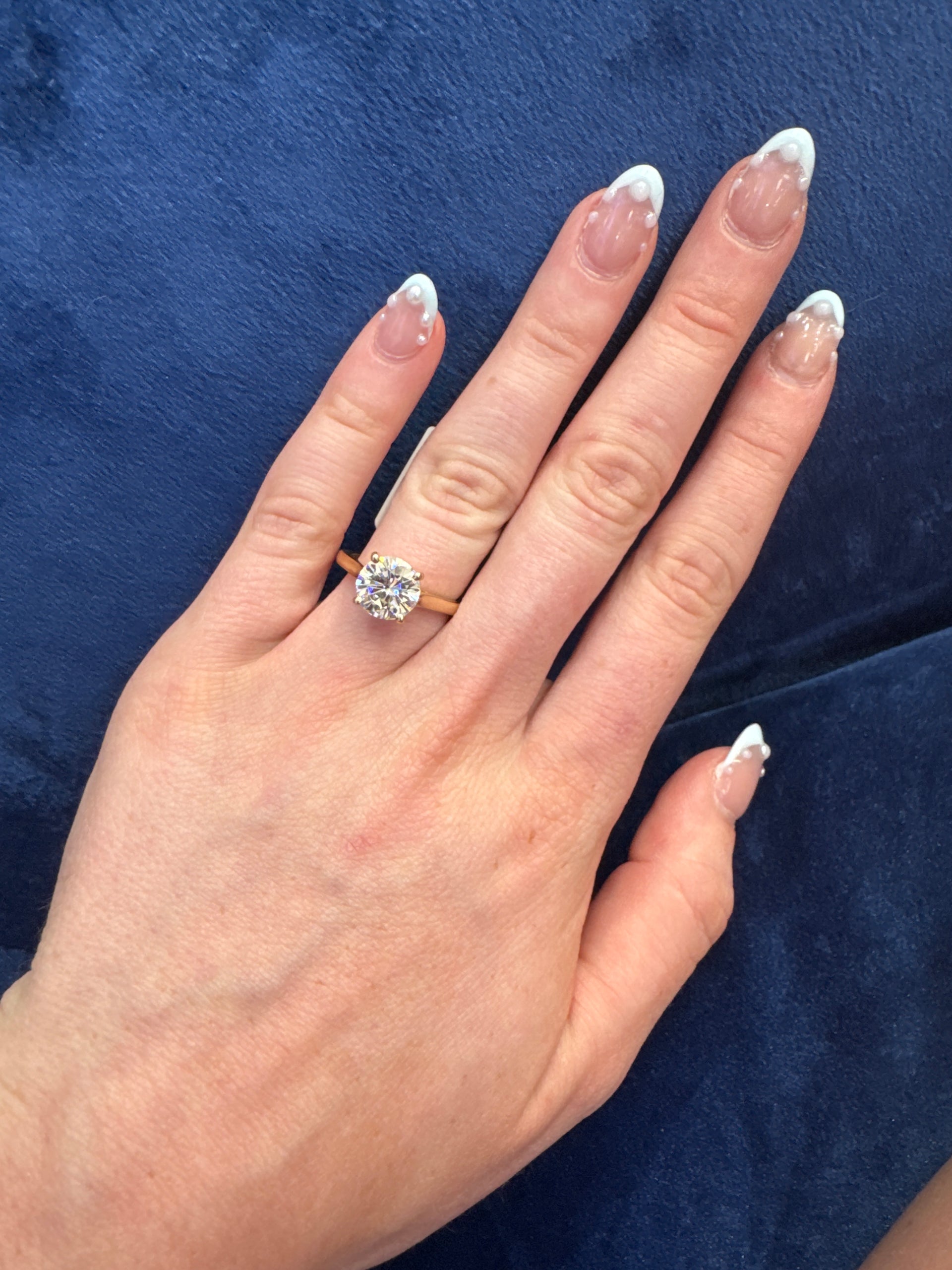 2.56ct. L Color I1 Clarity Enhanced Natural Round Diamond Engagement Ring in 14K Yellow Gold