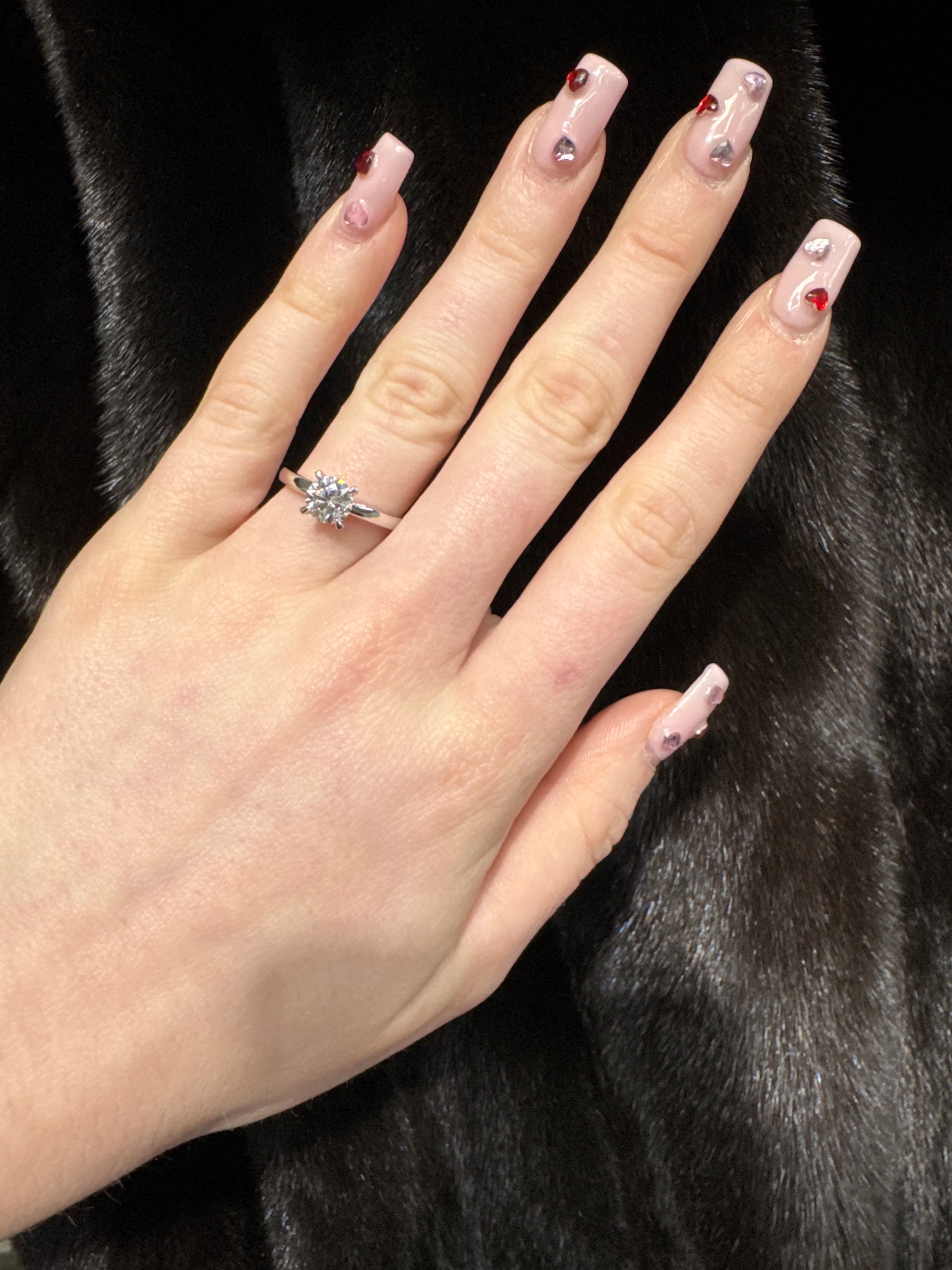1.02 F VS2 Round Lab Grown Diamond Solitaire Engagement Set in 14k White Gold