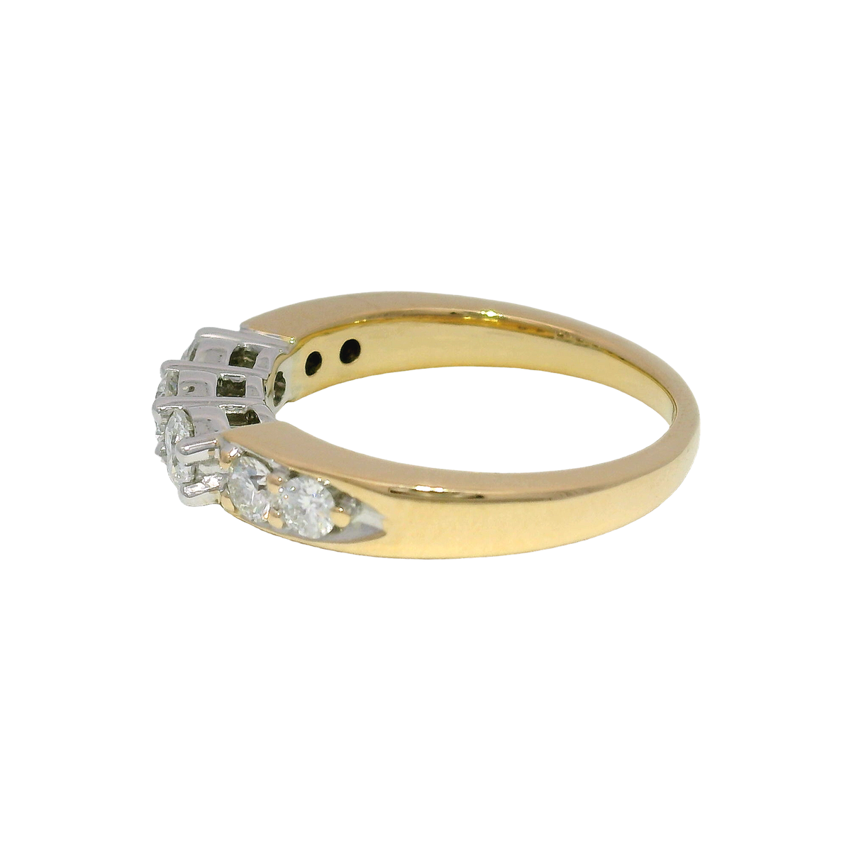Natural Diamond Tiered Ring in 14K Yellow Gold Sz 7