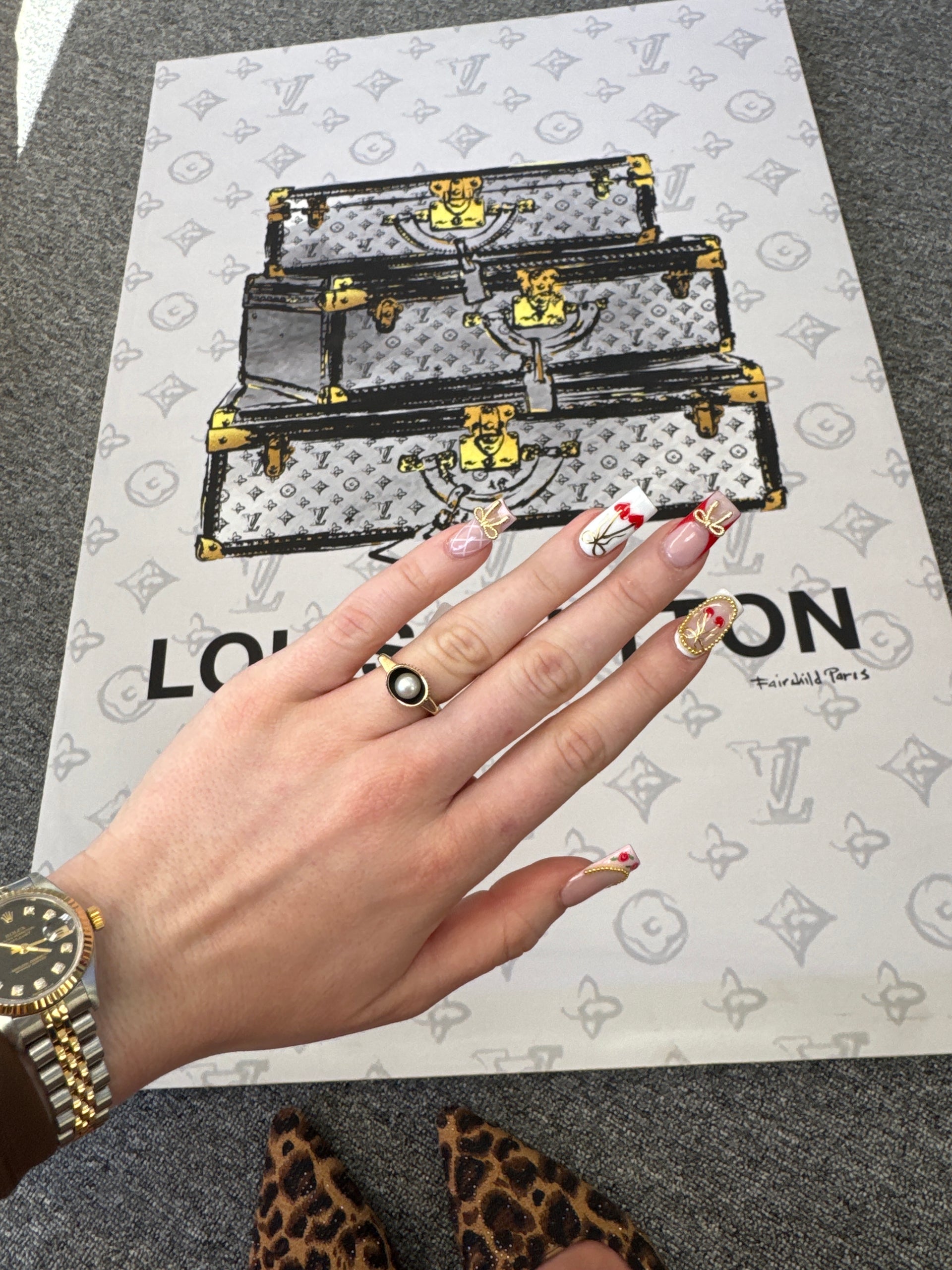 Vintage Custom Pearl Cocktail Ring in 14K Yellow Gold