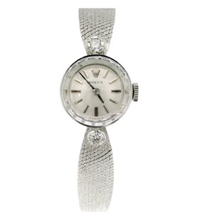 Ladies Rolex White Gold & Natural Diamond Accent Cocktail Watch