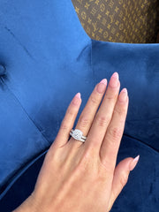 Neil Lane Natural Diamond Engagement Ring & Matching Band in 14K White Gold Sz 7