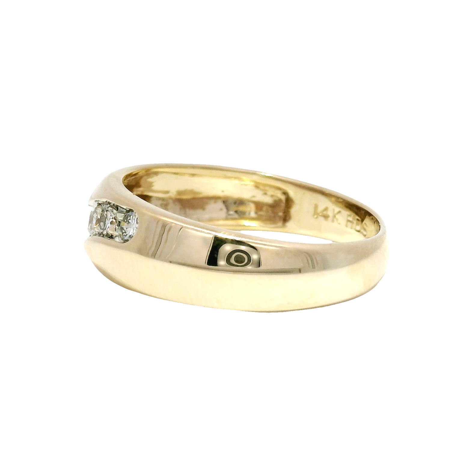 Natural Diamond Men's Ring Set in 14K Yellow Gold