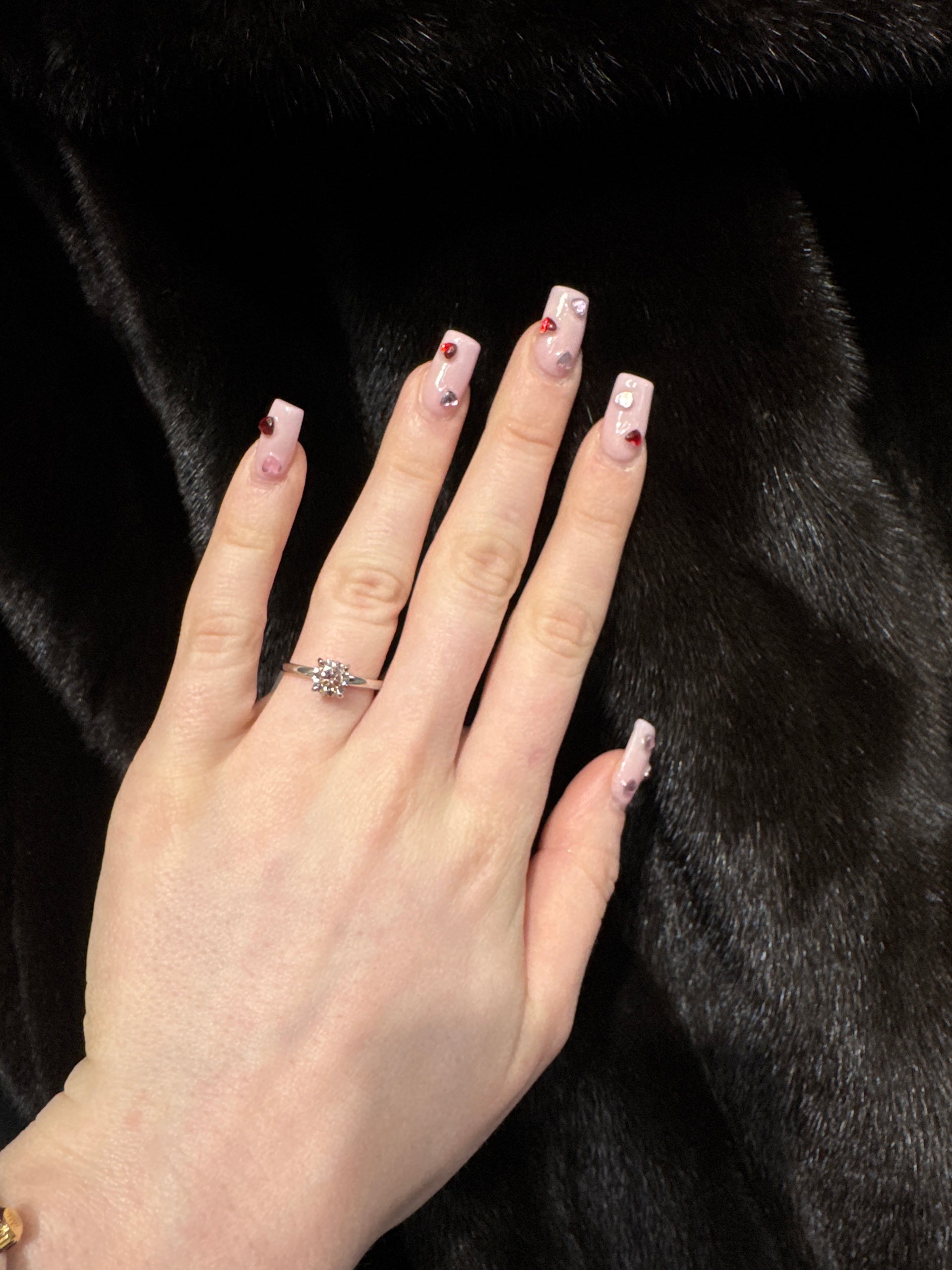 1.01ct. Lab Grown Round SI1 Fancy Light Pink LG635485743 in 14K White Gold Hidden Halo