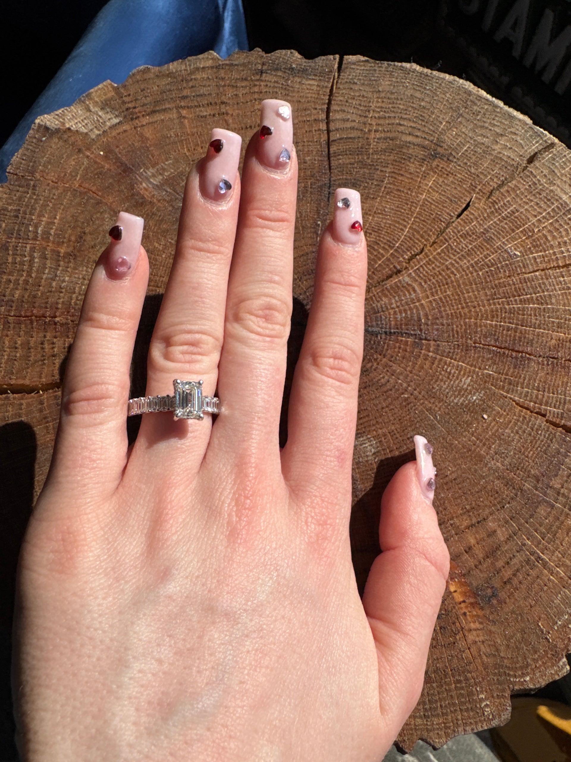 2.01ct. G VVS2 Lab Grown Emerald Cut Diamond Engagement Ring