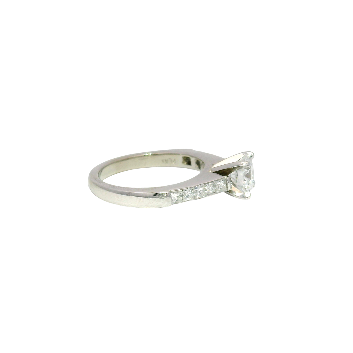 .82ct Round Diamond Set in Custom Platinum & Diamond Mounting Sz 4 3/4