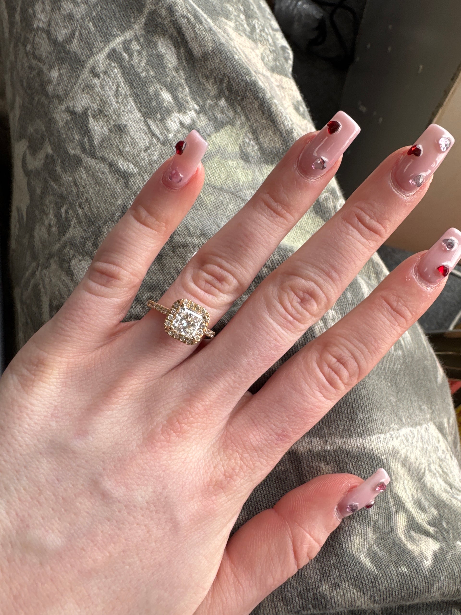 2.02ct. F VS1 Lab Grown Princess Cut Diamond Engagement Ring