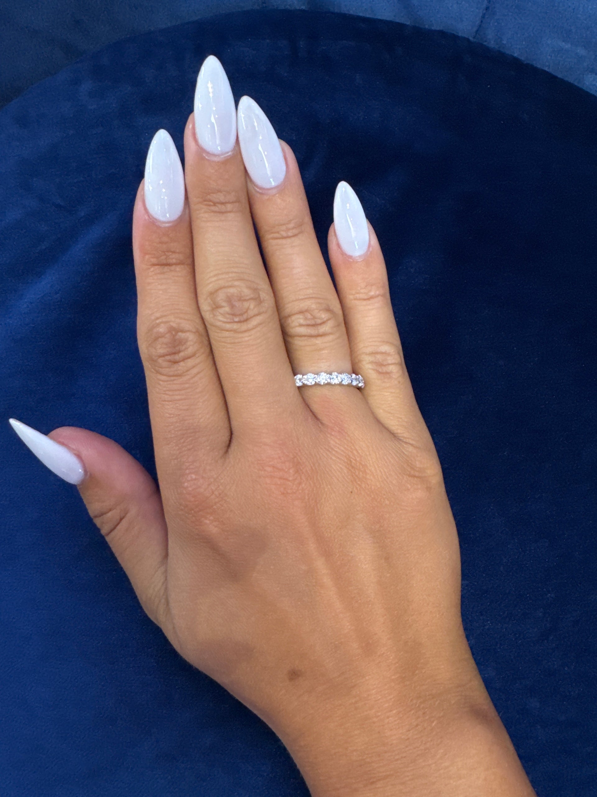 1.1cttw. Lab Grown Diamond Band in 14K White Gold
