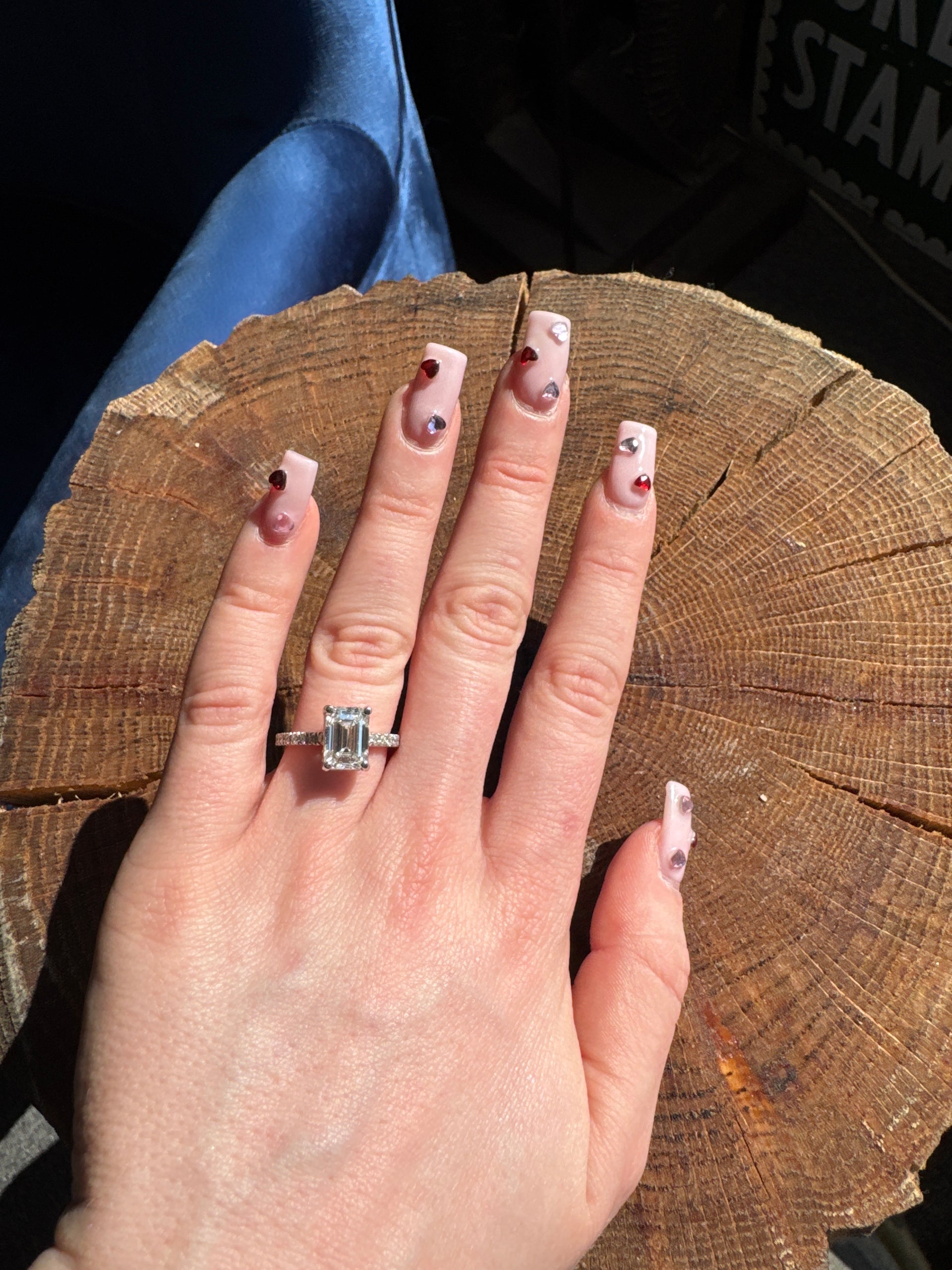 3.10ct. G VS1 Lab Grown Emerald Diamond Engagement Ring