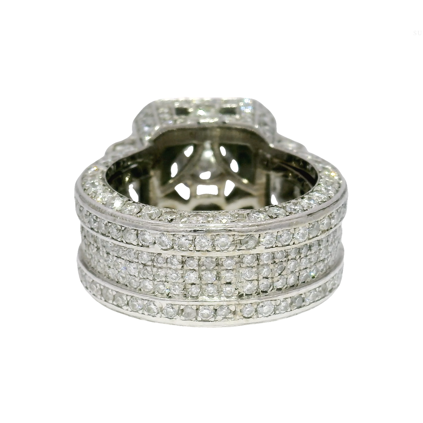 3.01ct. E VS1 Lab Grown Round in High End Custom Natural Mounting