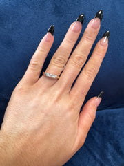 14k Yellow Gold Diamond Three Stone Ring