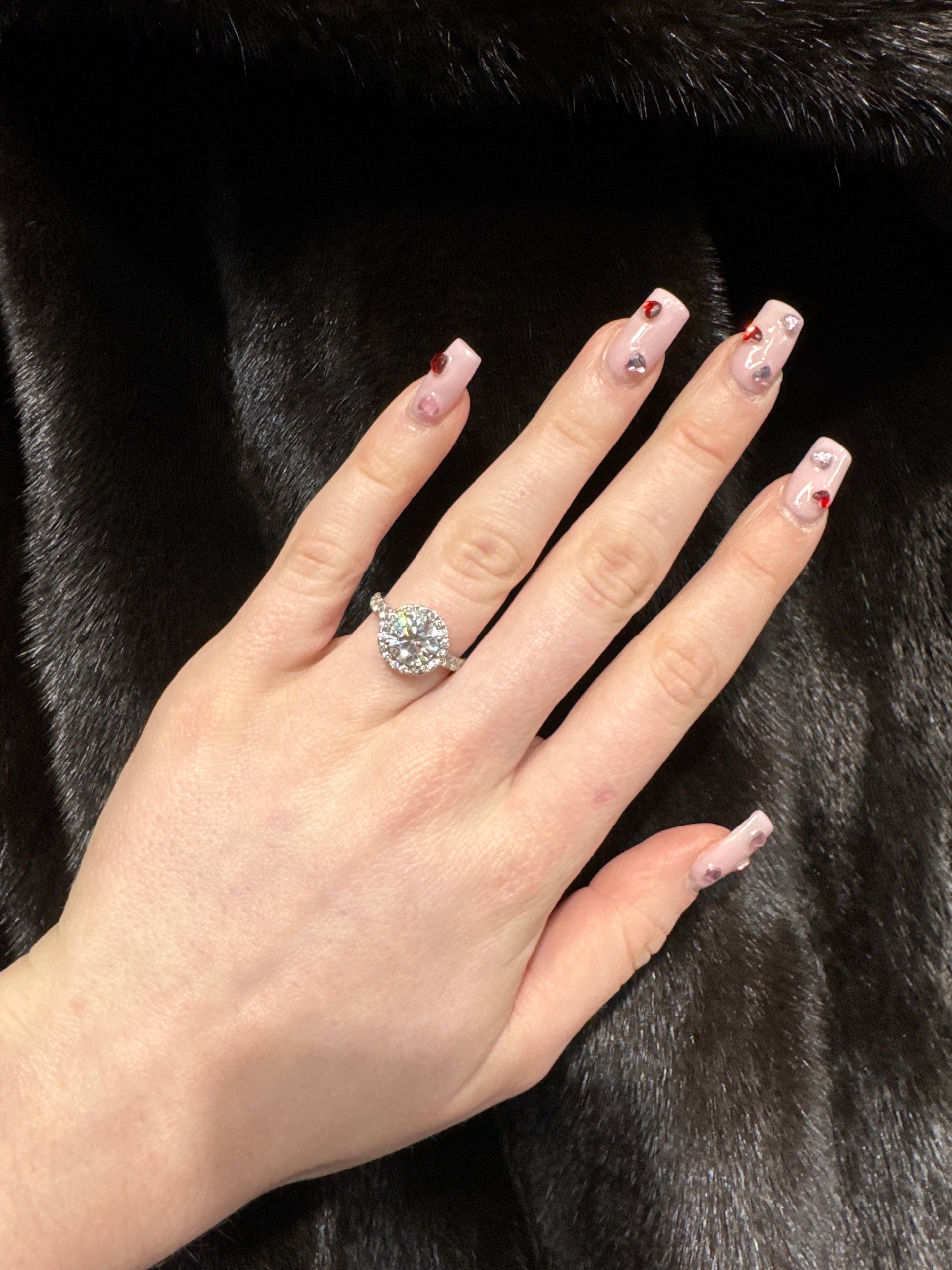 2.06ct. E VS1 Lab Grown Round Diamond Engagement in Halo