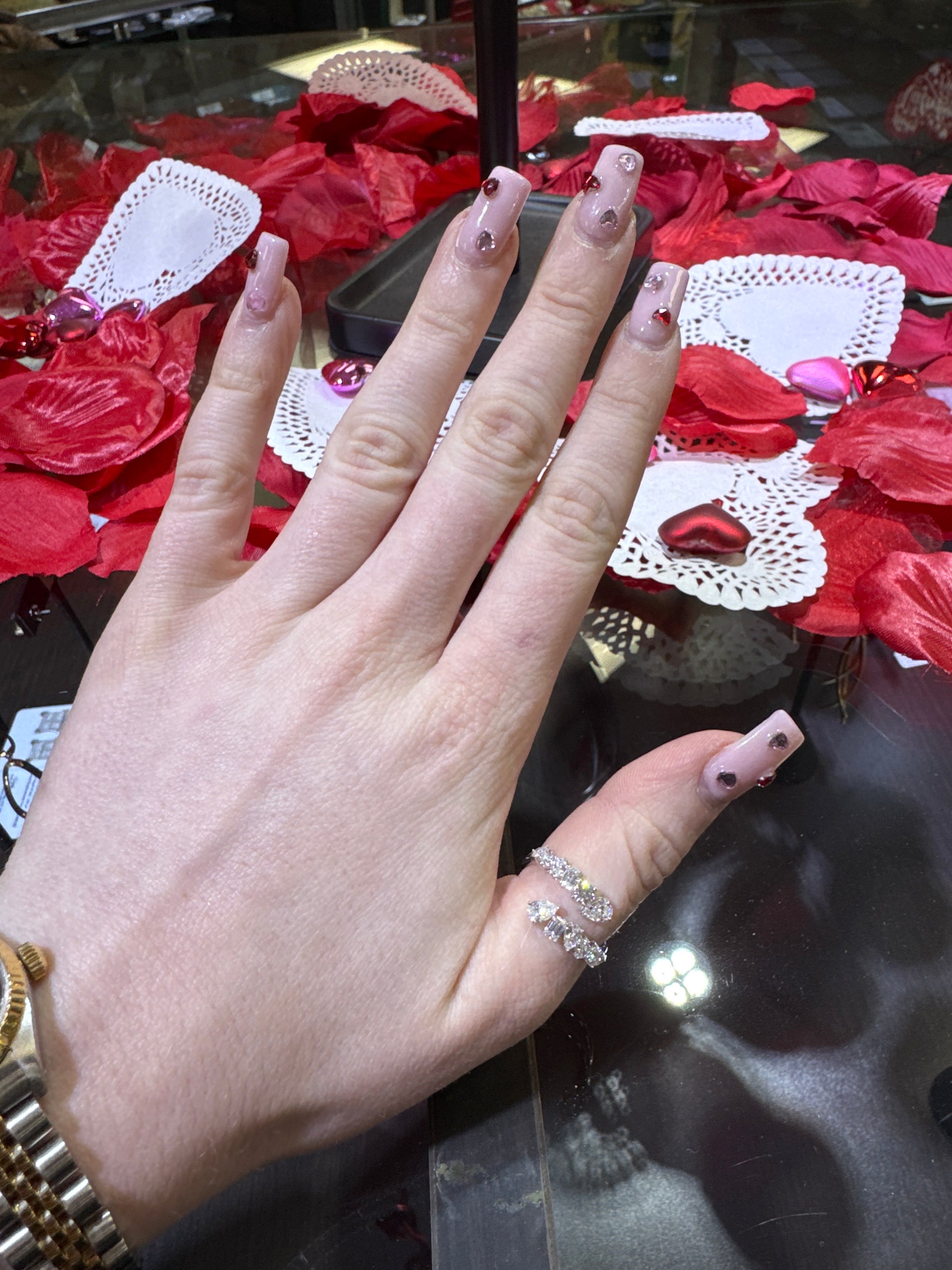 Two Row Multishape Lab Grown Diamond Fashion Band