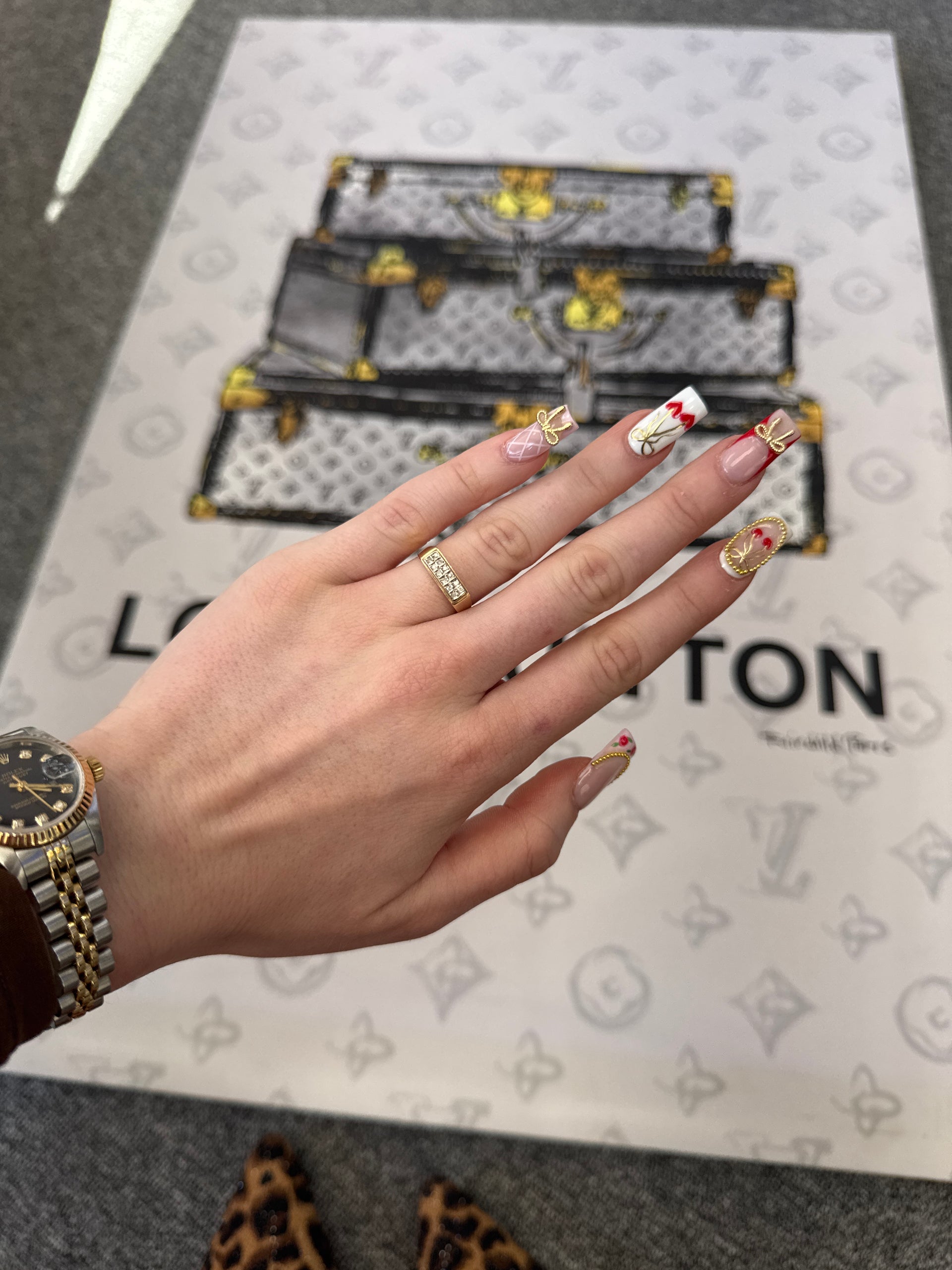 Natural Diamond Fashion Ring Set in 18K Yellow Gold