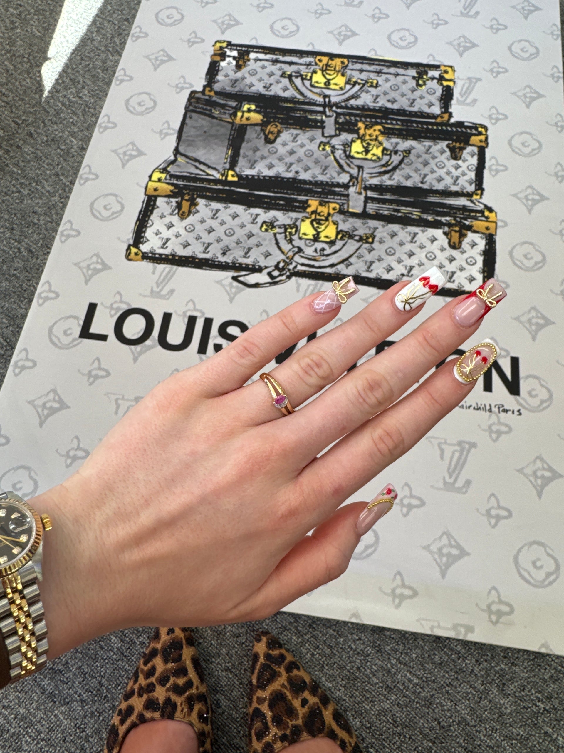 Ruby & Diamond Ring Set in 10K Yellow Gold