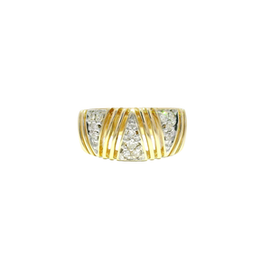 Natural Diamond Fashion Ring in 14K Yellow Gold Sz 8.5