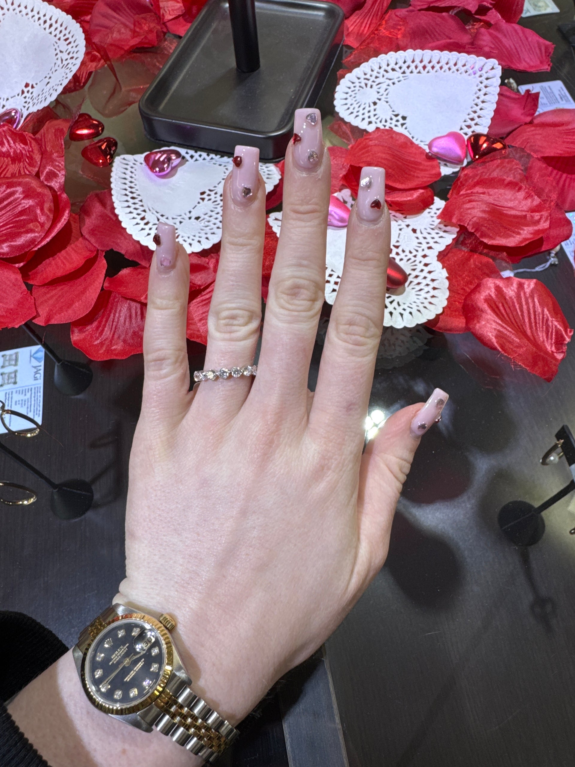 2.72cttw. F VS Lab Grown Round Diamond Eternity Band in 14K White Gold