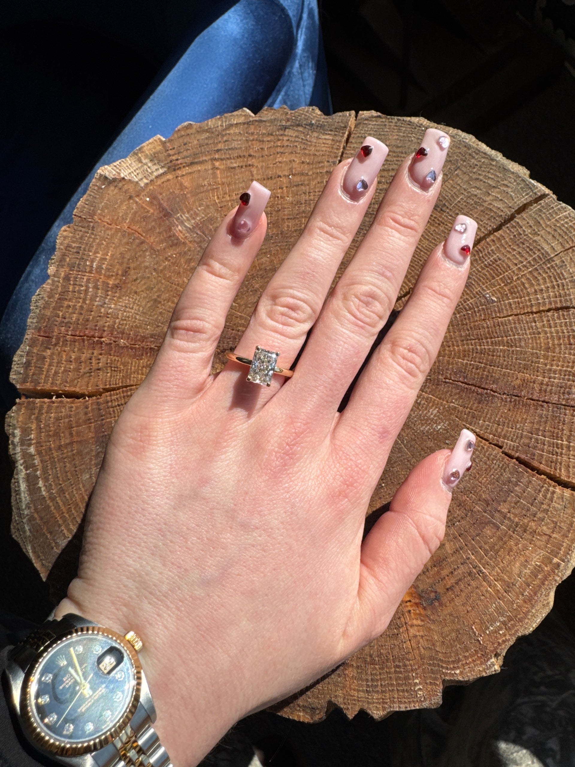 2.09ct. F VS2 Lab Grown Elongated Radiant Solitaire Diamond Engagement