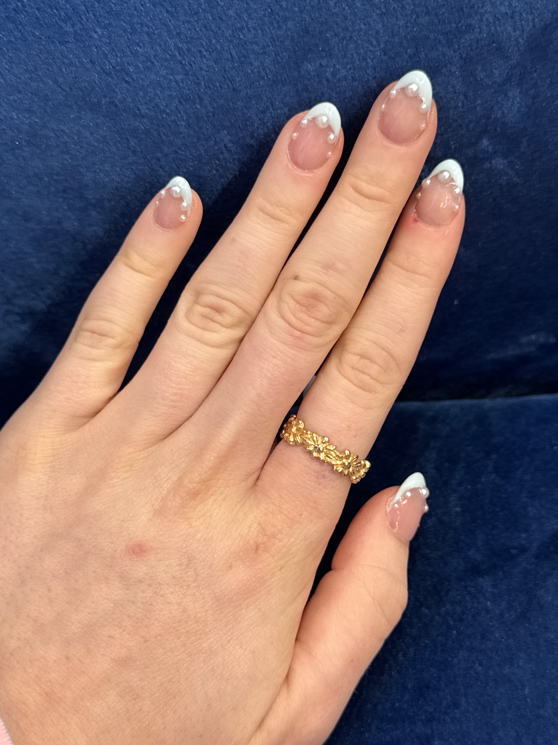 James Avery Flower Style Fashion Ring in 14K Yellow Gold Size 7.5