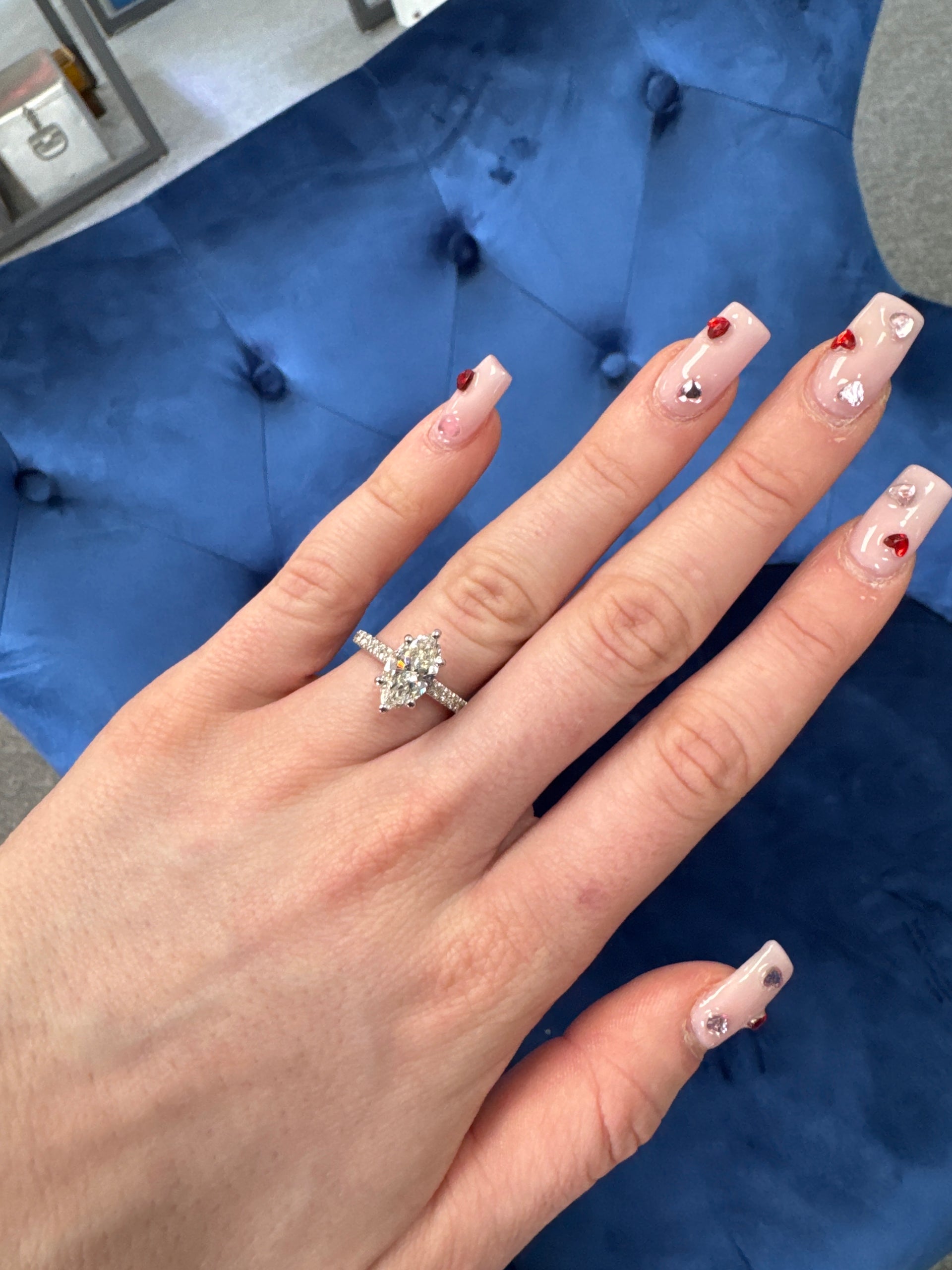 2.01ct. F VS1 Lab Grown Marquise Cut Diamond Engagement