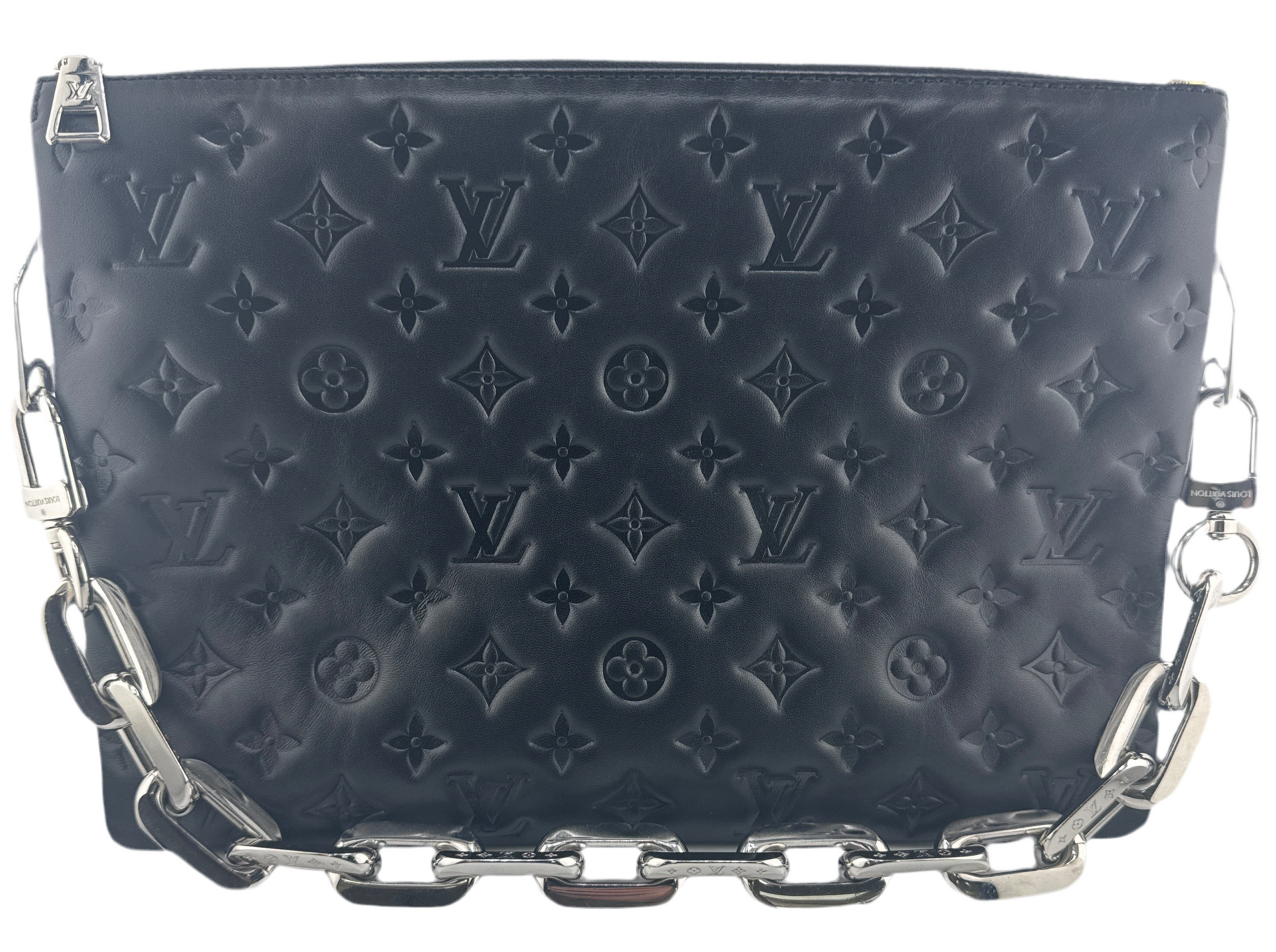 Louis Vuitton Coussin MM Monogram Embossed Puffy Lambskin Noir