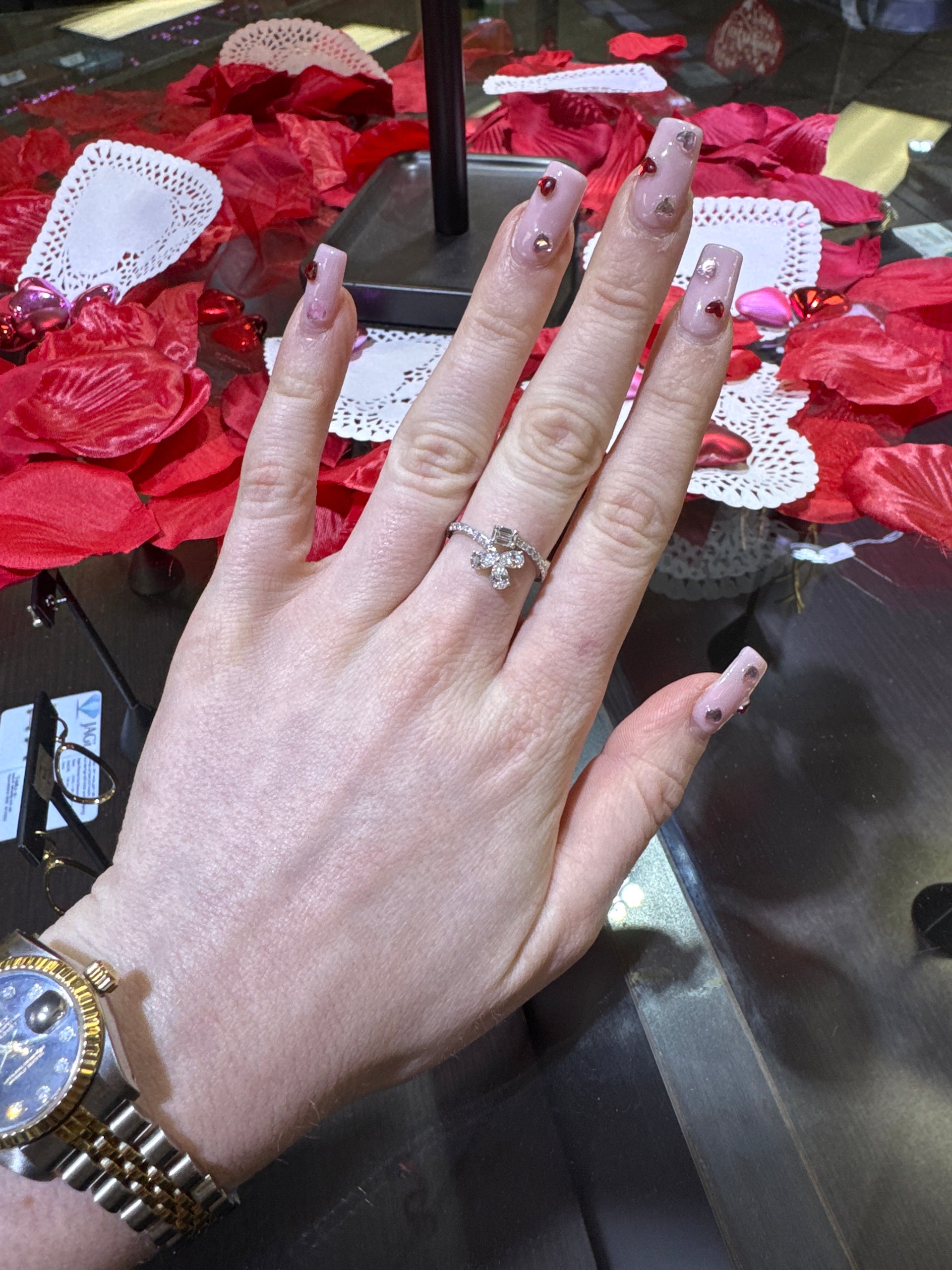 1.5cttw. Lab Grown Diamond Fashion Band Set in 14K White Gold