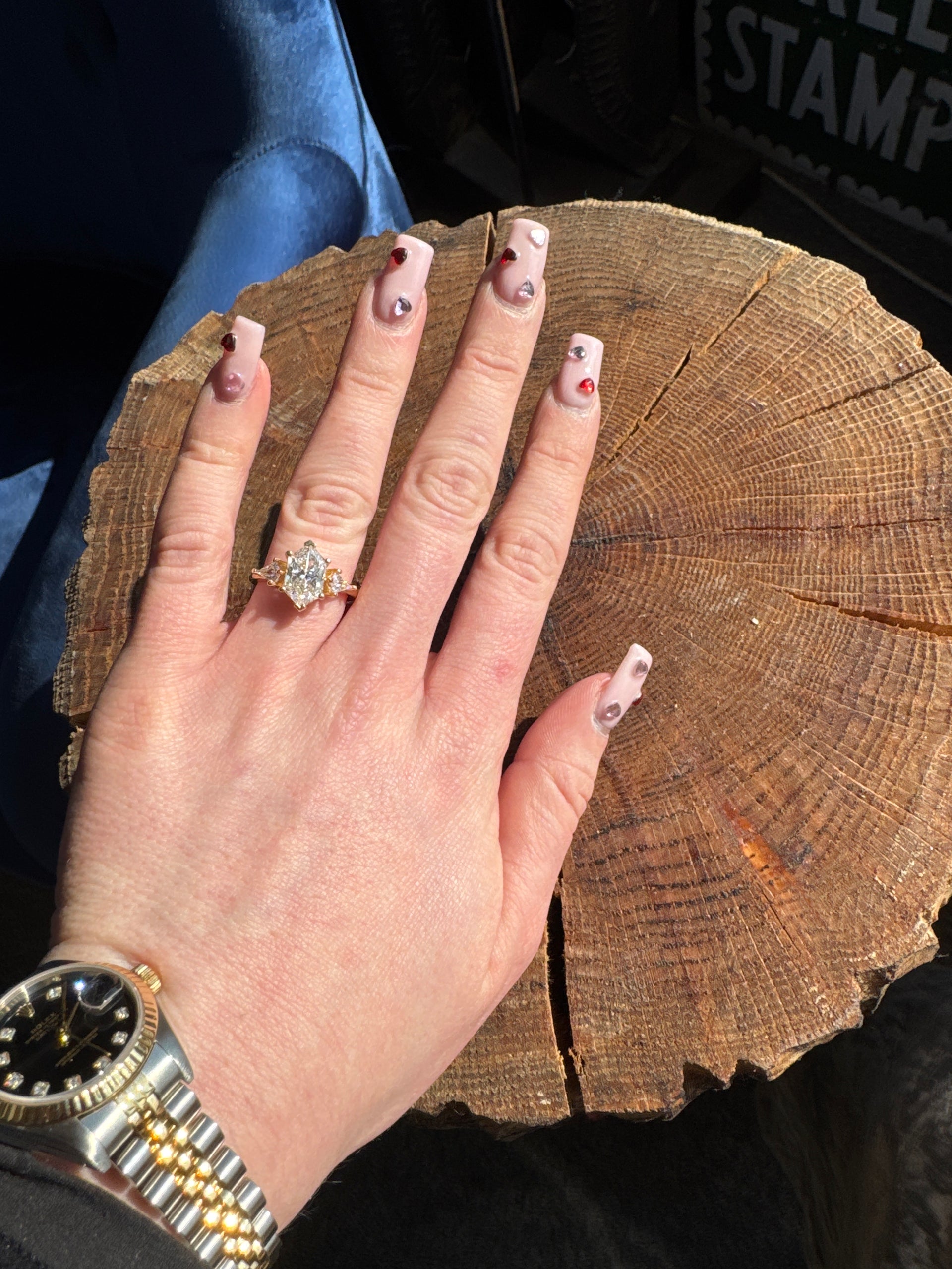 2.22ct. E VS1 Hexagon Cut Lab Grown Diamond Engagement