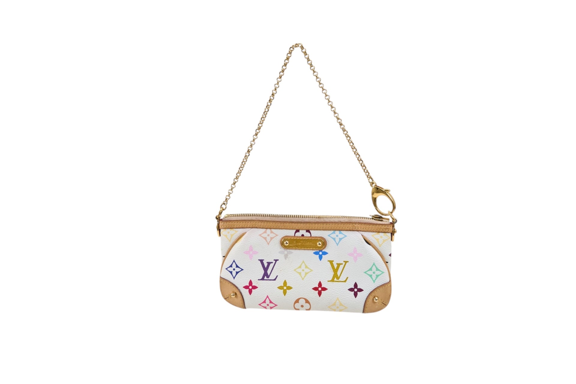 Louis Vuitton Milla MM Pochette Monogram Multicolore Blanc