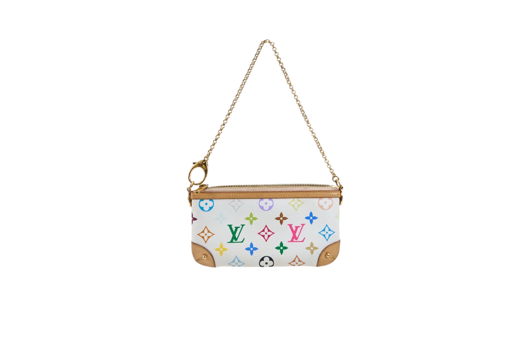 Louis Vuitton Milla MM Pochette Monogram Multicolore Blanc