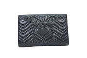 Gucci GG Marmont Black Flap Clutch