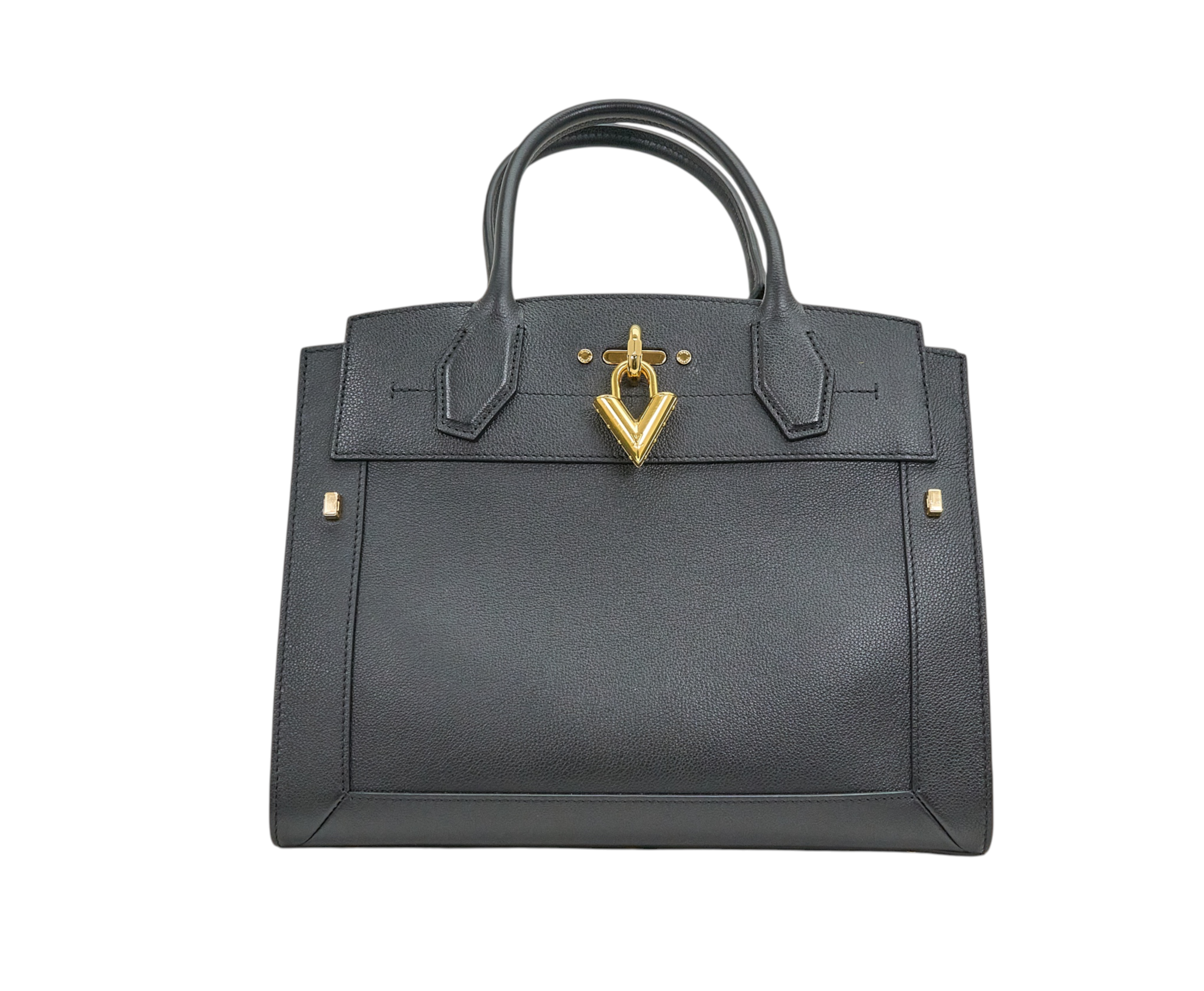 Louis Vuitton Steamer MM NM Calf Leather Black