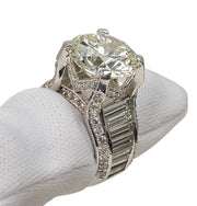10.05ct K SI2 Natural Round Diamond in 6cttw. Natural Diamond & Platinum Mounting