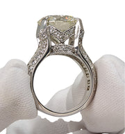 10.05ct K SI2 Natural Round Diamond in 6cttw. Natural Diamond & Platinum Mounting