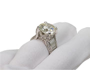 10.05ct K SI2 Natural Round Diamond in 6cttw. Natural Diamond & Platinum Mounting