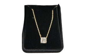 3.04ct. Natural Radiant Cut Diamond in 14K Yellow Gold Mounting