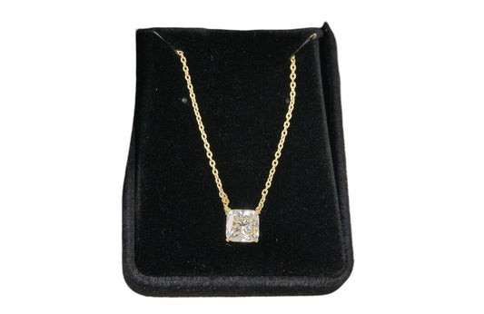 3.04ct. Natural Radiant Cut Diamond in 14K Yellow Gold Mounting
