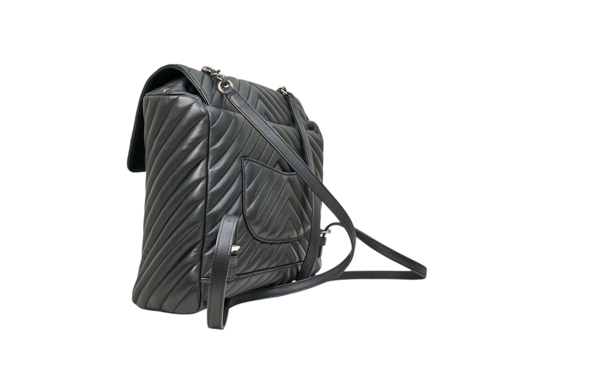 Chanel Urban Spirit Chevron Black Backpack