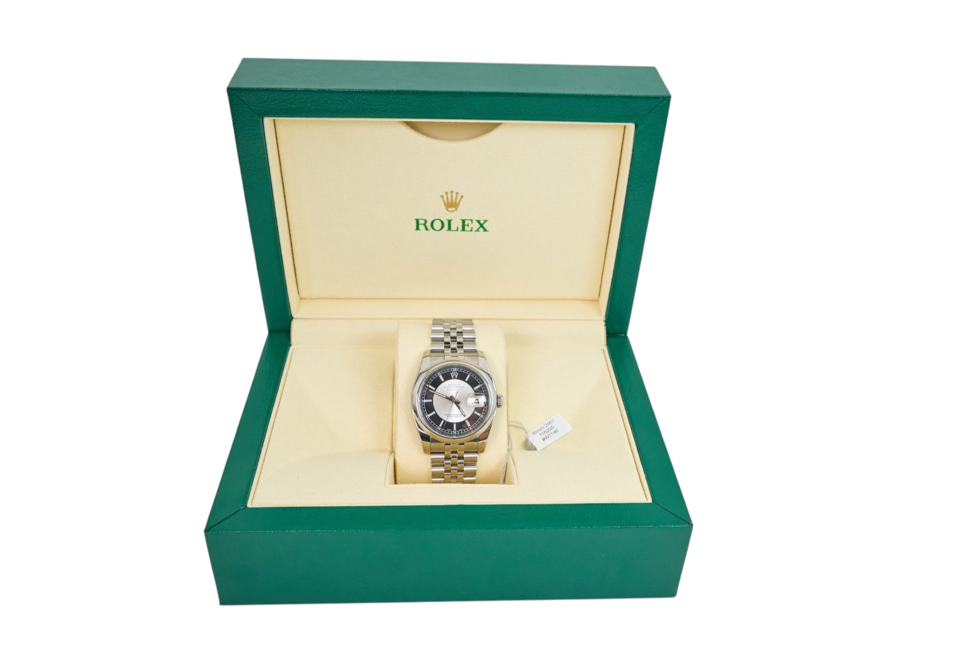 36mm Rolex Datejust "Tuxedo" on Hidden Clasp Jubilee
