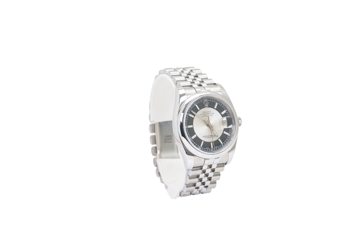 36mm Rolex Datejust "Tuxedo" on Hidden Clasp Jubilee