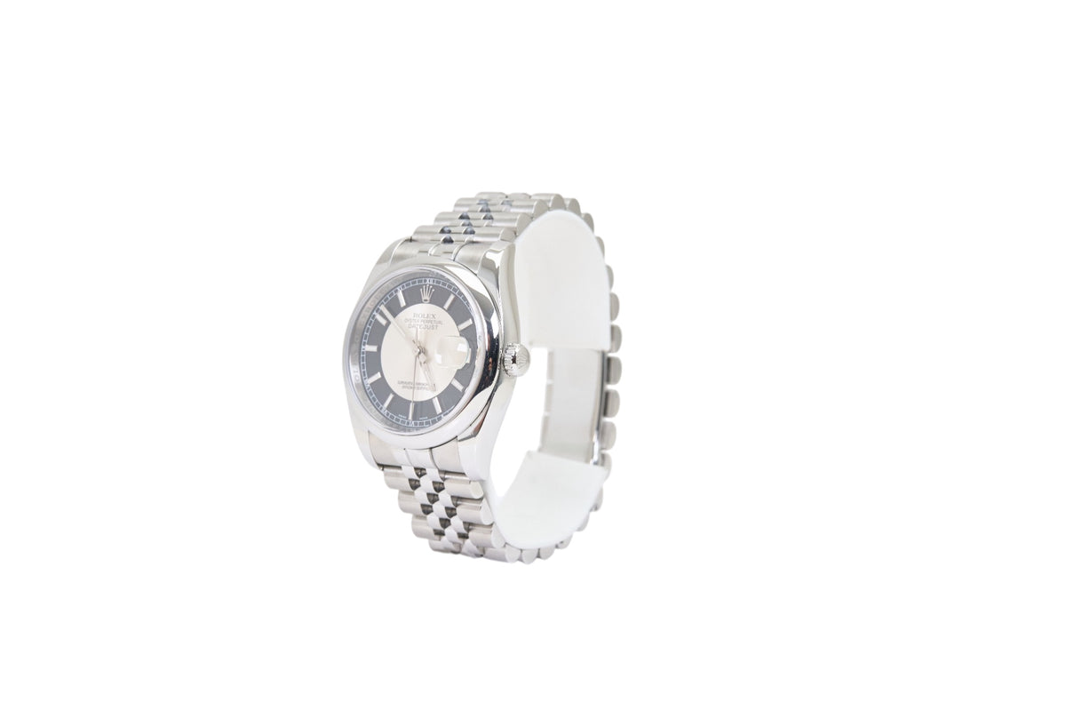 36mm Rolex Datejust "Tuxedo" on Hidden Clasp Jubilee