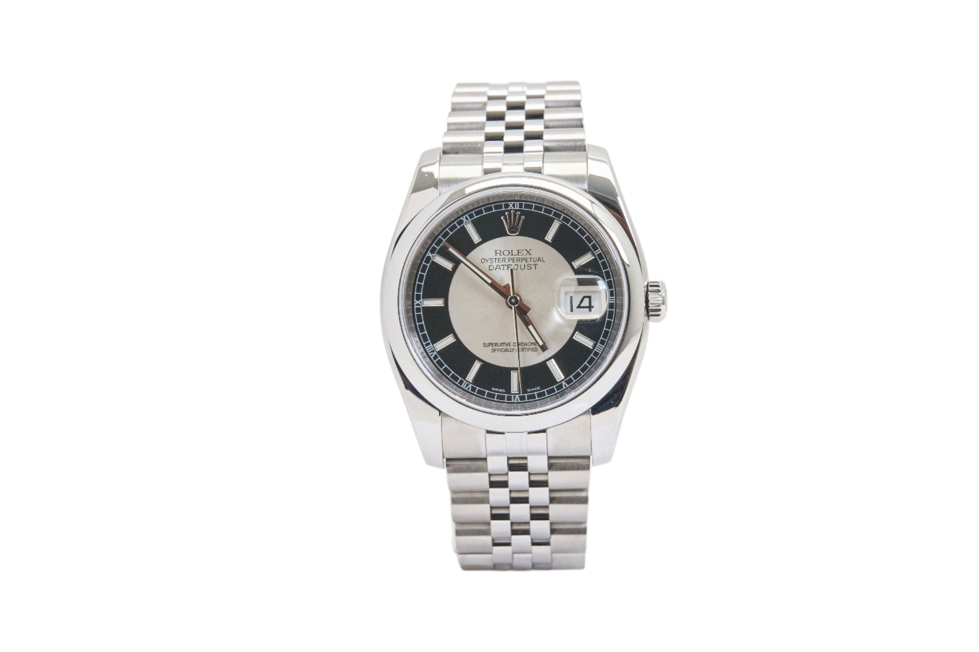 36mm Rolex Datejust "Tuxedo" on Hidden Clasp Jubilee