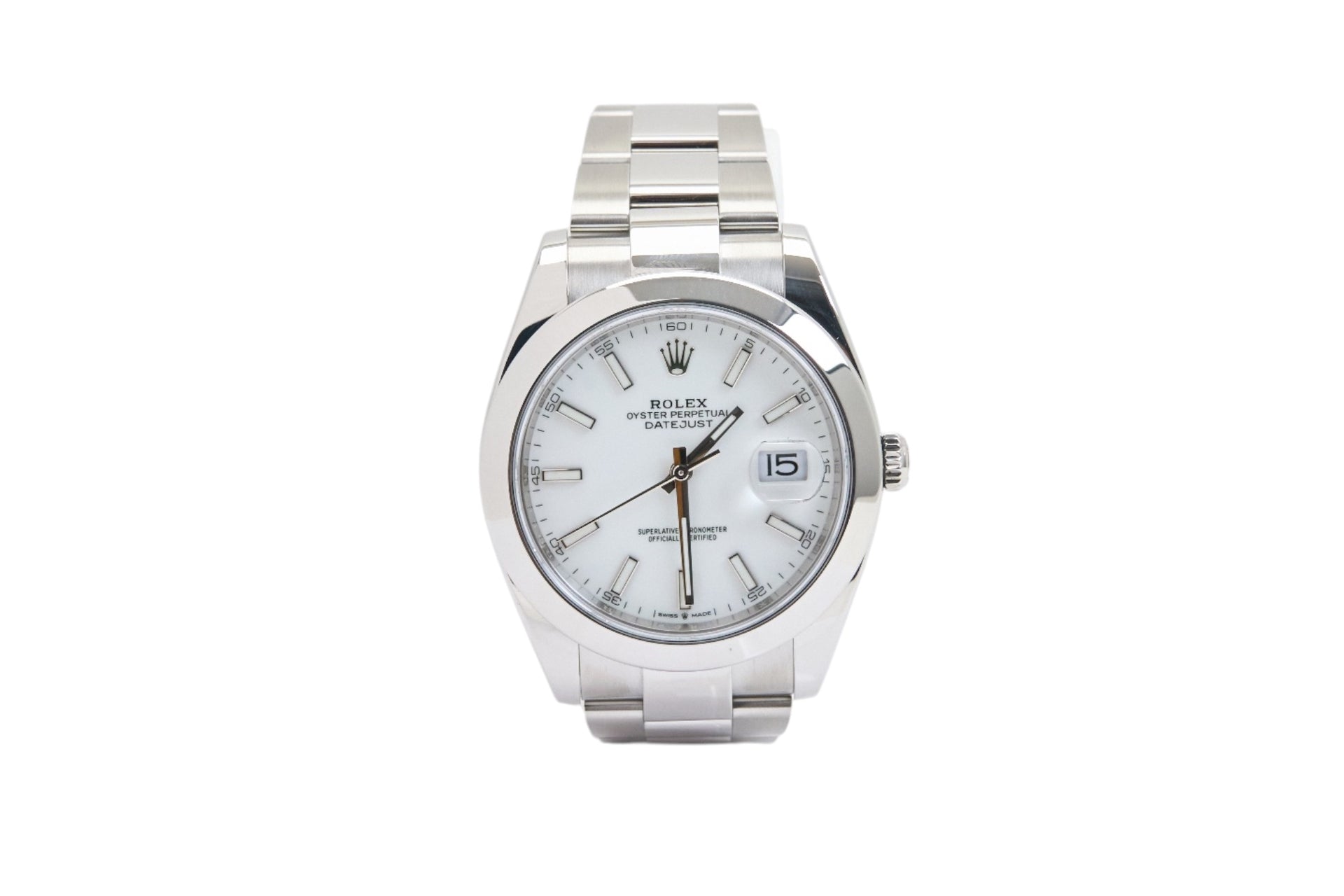 41mm Rolex Datejust II White Dial on Oyster Bracelet