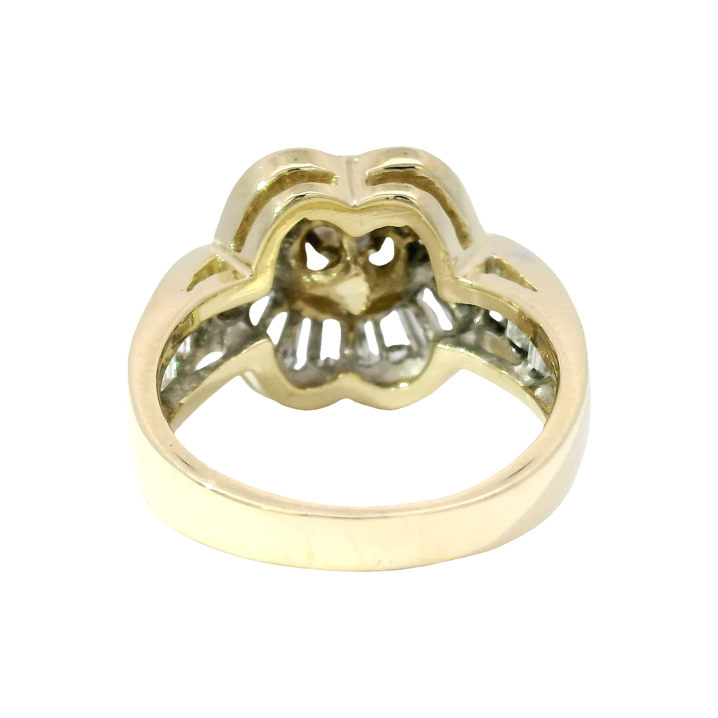Natural Diamond Cocktail Ring in 14K Yellow Gold