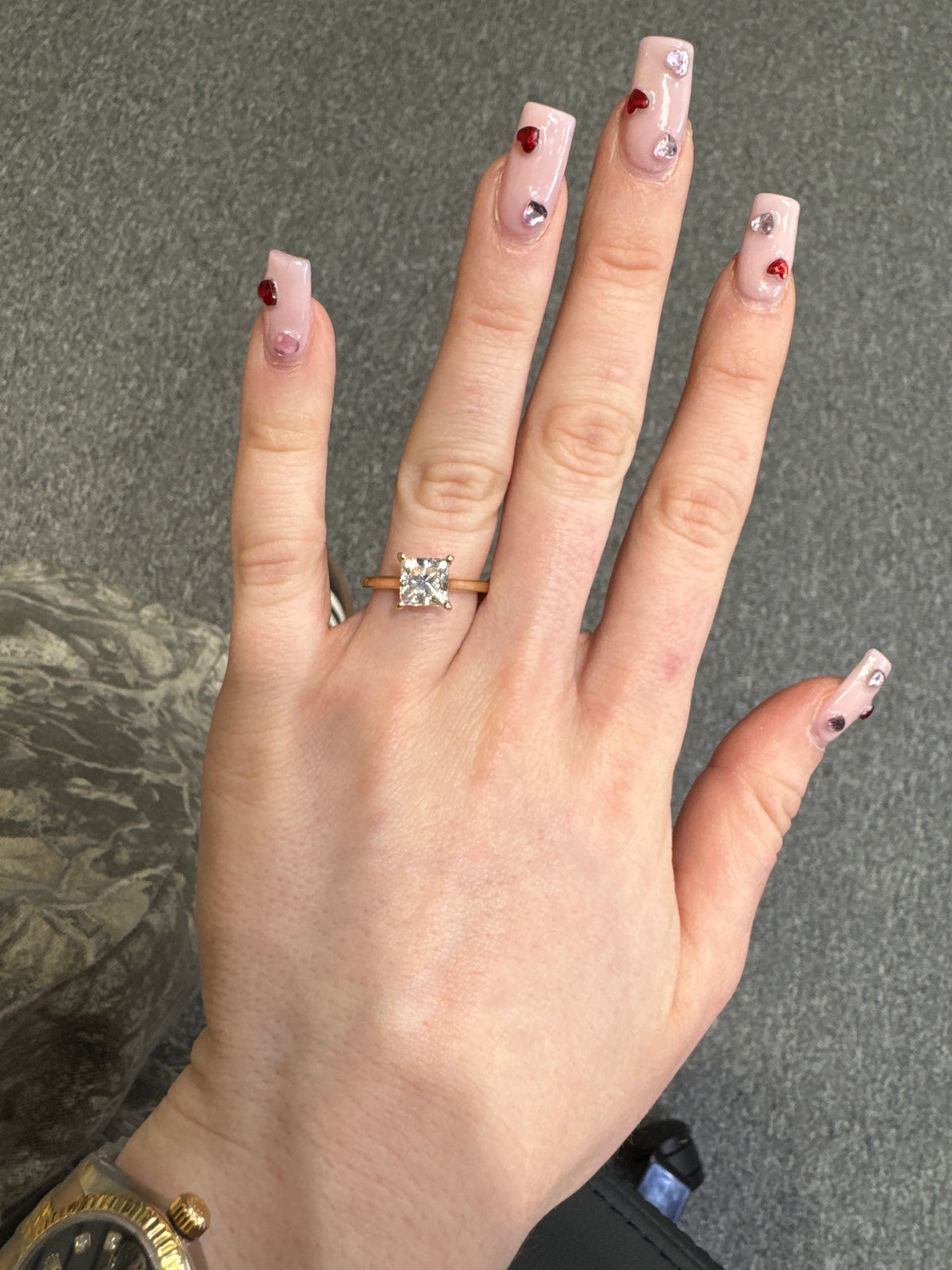 2.25ct. F VS1 Princess Cut Lab Grown Solitaire Diamond Engagement Sz 7