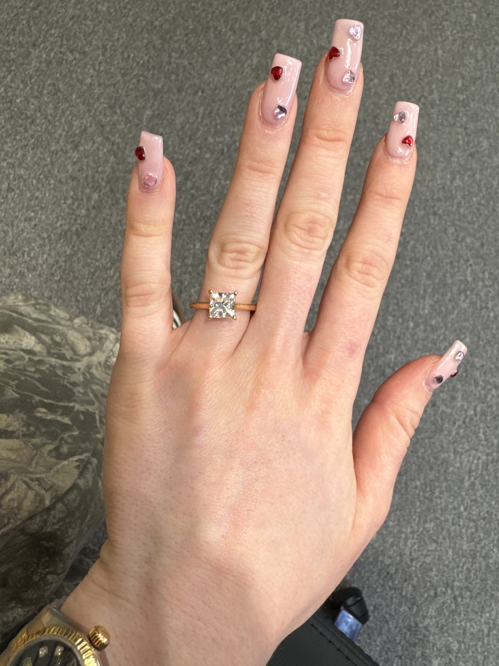 2.25ct. F VS1 Princess Cut Lab Grown Solitaire Diamond Engagement