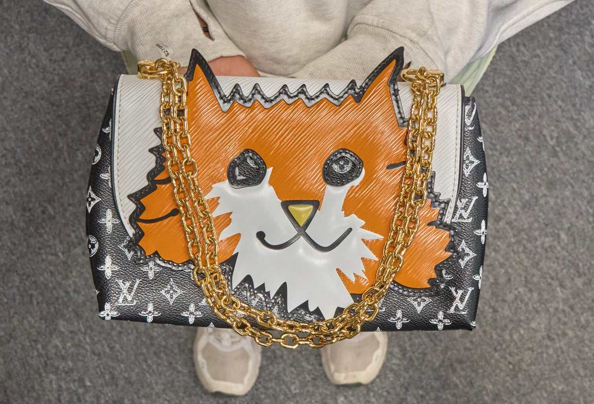 Louis Vuitton Chain Pochette Catogram Orange Cat